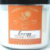 Energy Aromatherapy 3 Wick Jar Candle 14.5 OZ Black Lid