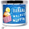 Banana Walnut Muffin 3 Wick Candle 14.5 oz Festive Jar